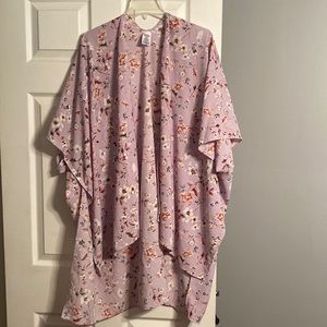 Time and Tru One Size Floral Open Wrap